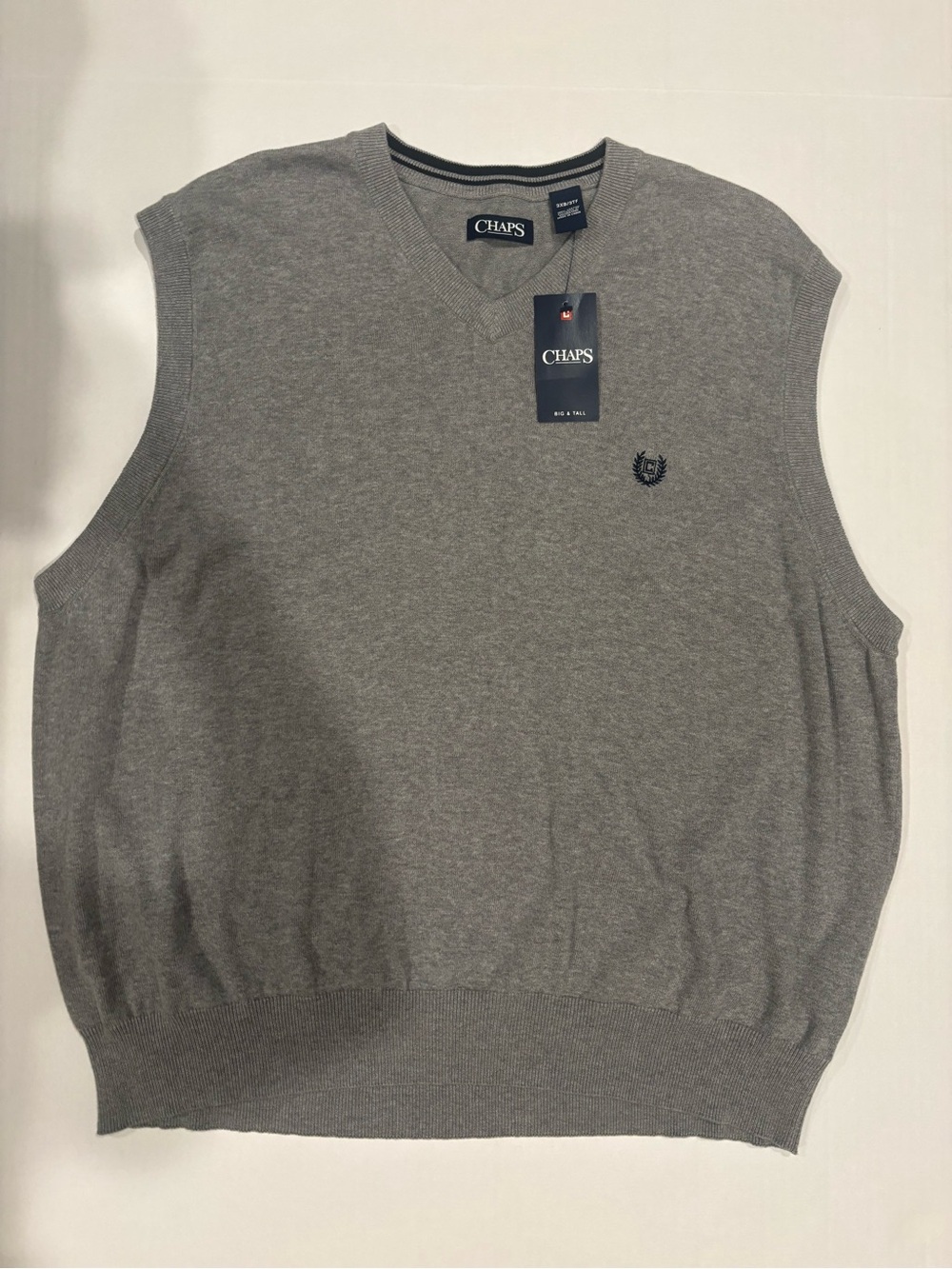 NEW Izod Men’s 3XB Grey Sleeveless Sweater Vest 3XL Big Casual Preppy